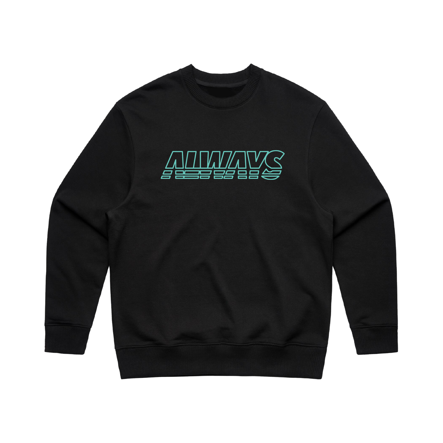 Always Crewneck Sports Logo - Black/Teal