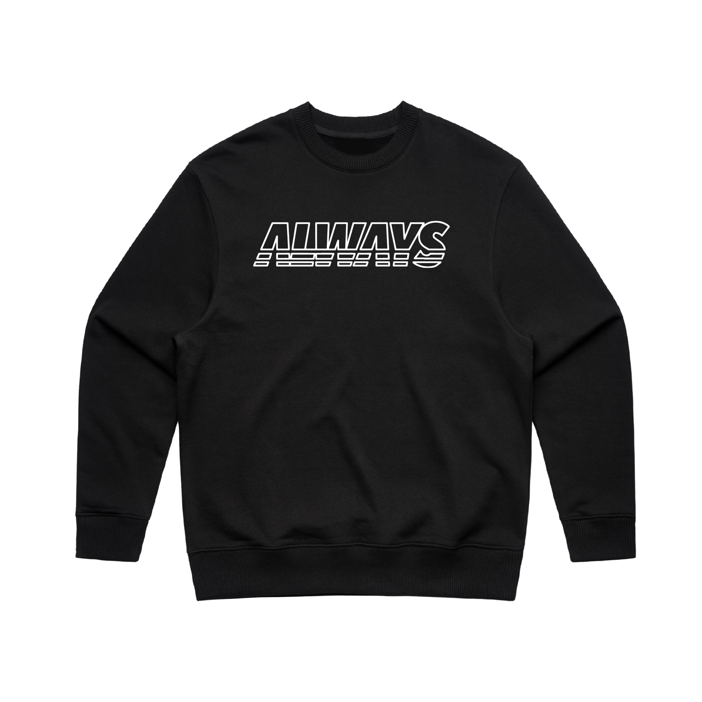 Always Crewneck Sports Logo - Black/White