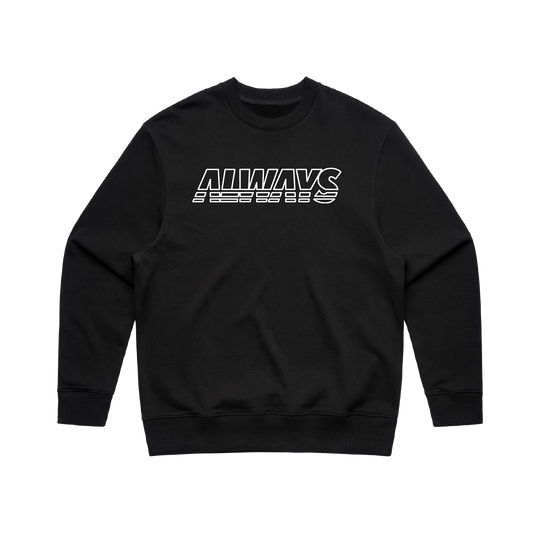 Always Crewneck Sports Logo - Black/White